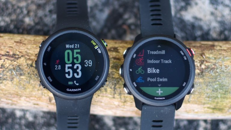 Cycling features Garmin Forerunner 45 vs 245